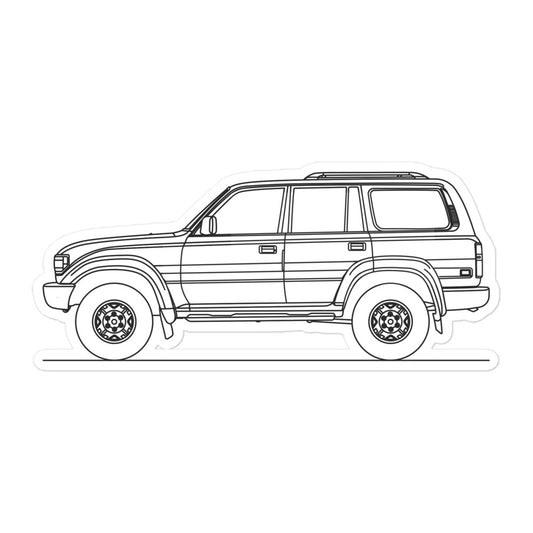 Toyota Land Cruiser FJ80 Silhouette Sticker