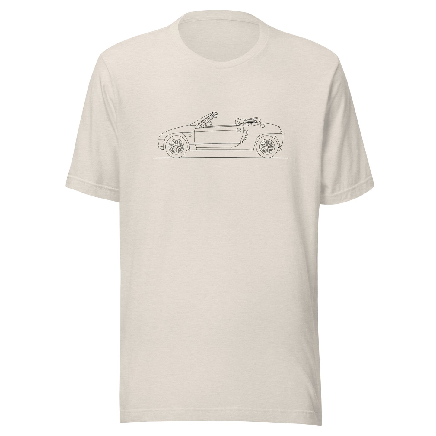 Heather dust Honda Beat t-shirt displayed front view