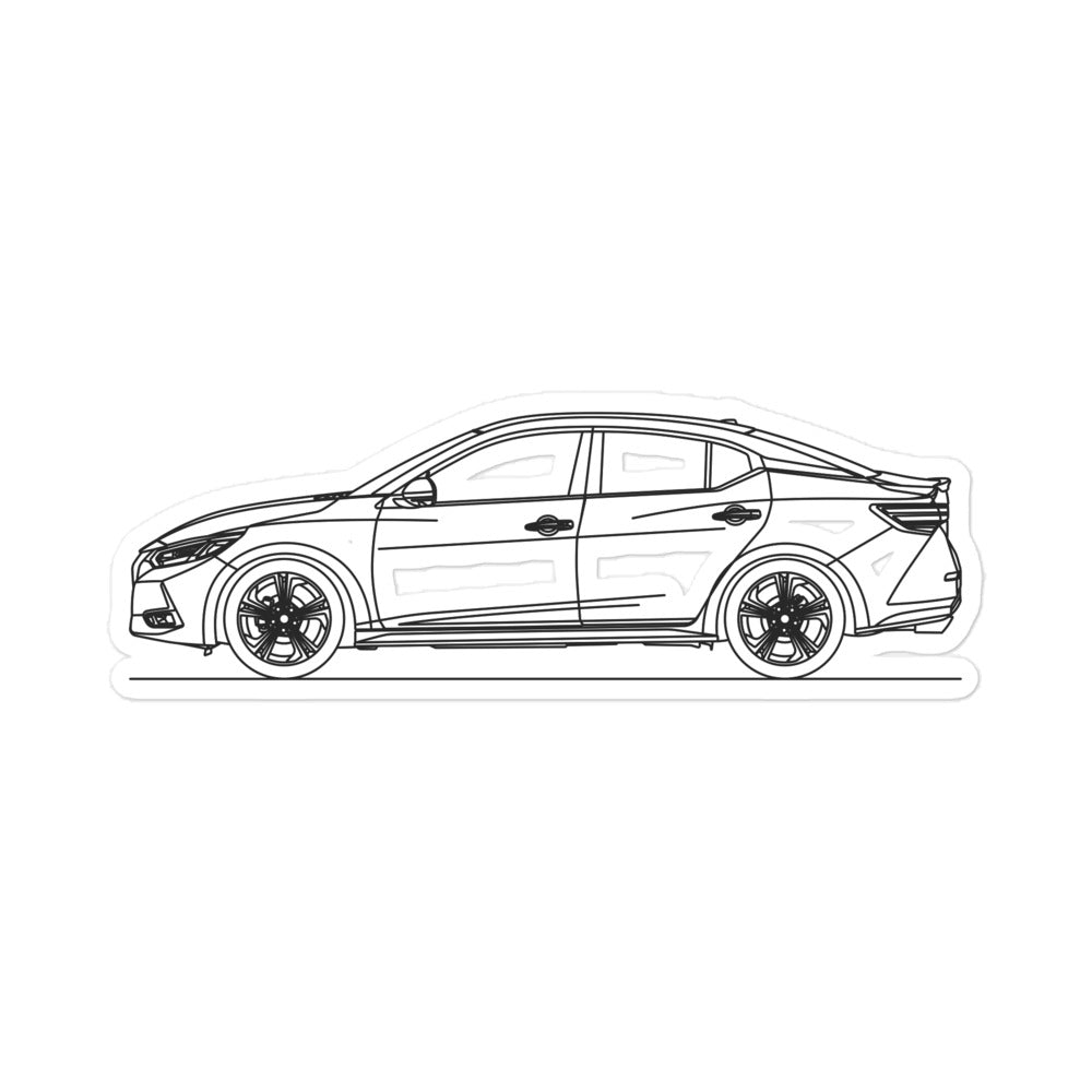 Nissan Sentra B18 Outline sticker for enthusiasts