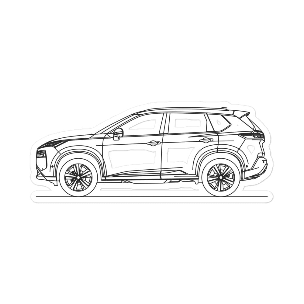 Nissan Rogue T33 Outline sticker on car