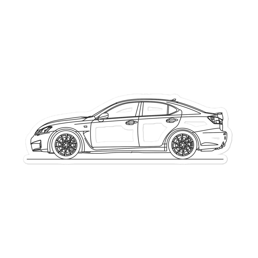 Lexus IS F XE20 Outline sticker on display