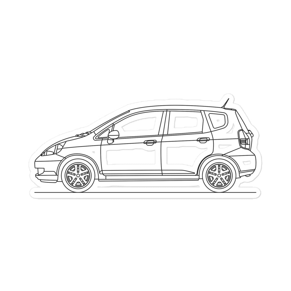 Honda Fit GD Outline sticker on a surface