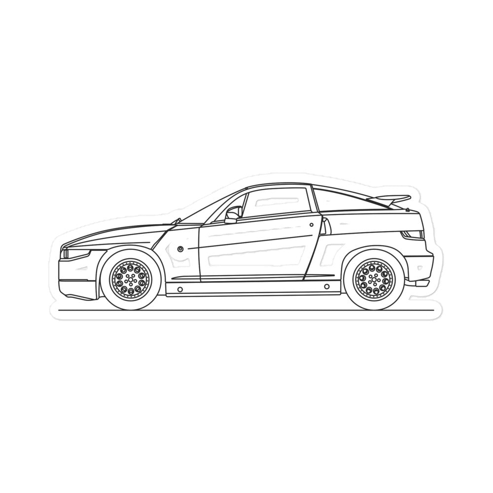 Alfa Romeo SZ Silhouette stylish sticker design
