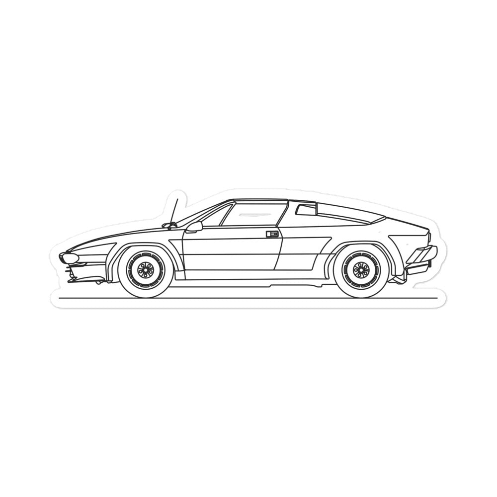 Lamborghini Jalpa Outline sticker on a surface