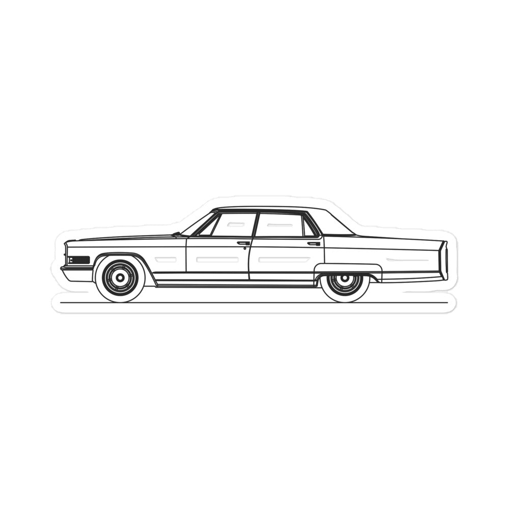 Cadillac Fleetwood 9th Gen Outline sticker design
