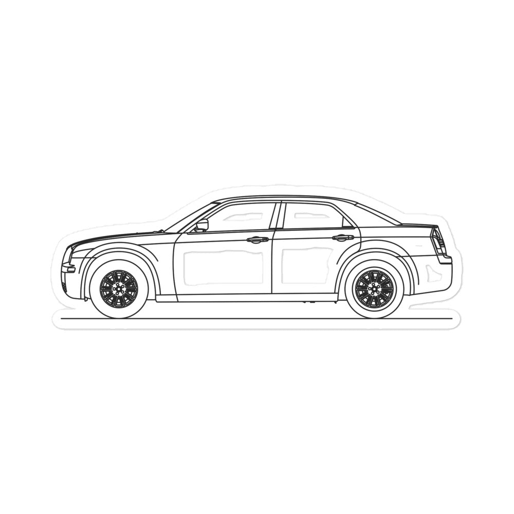 Chrysler 300C LX Silhouette sticker on display