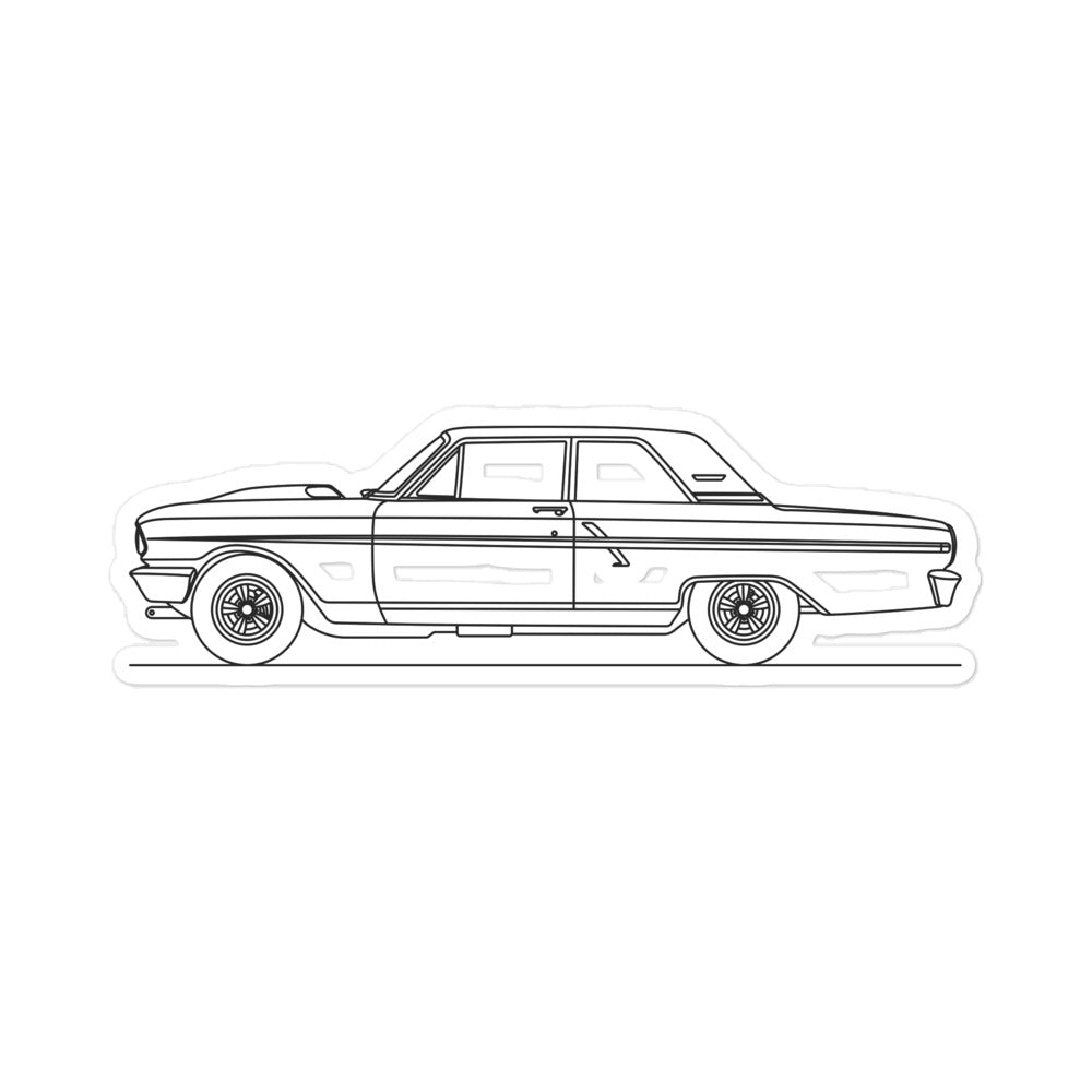 Ford Fairlane Thunderbolt Outline sticker design displayed