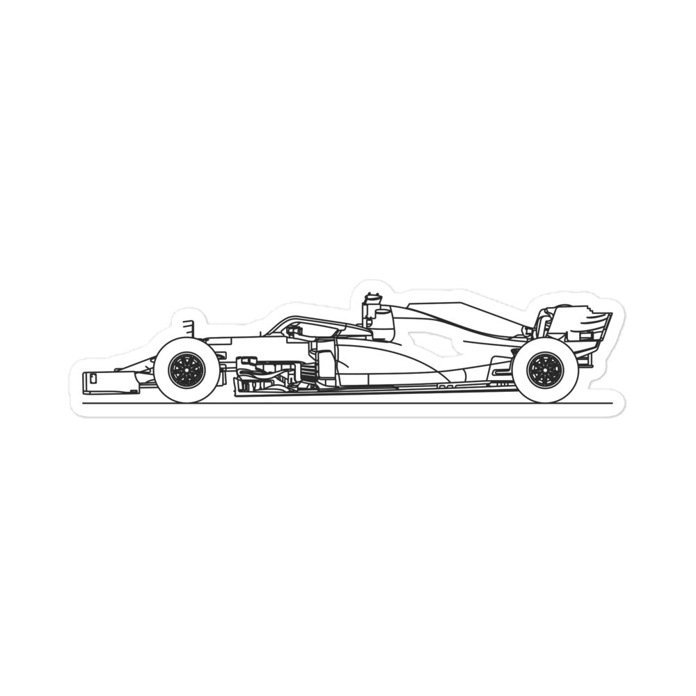 Ferrari SF21 Silhouette sticker on vibrant background