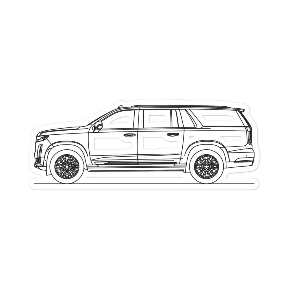 Cadillac Escalade GMT 1XX Outline sticker design