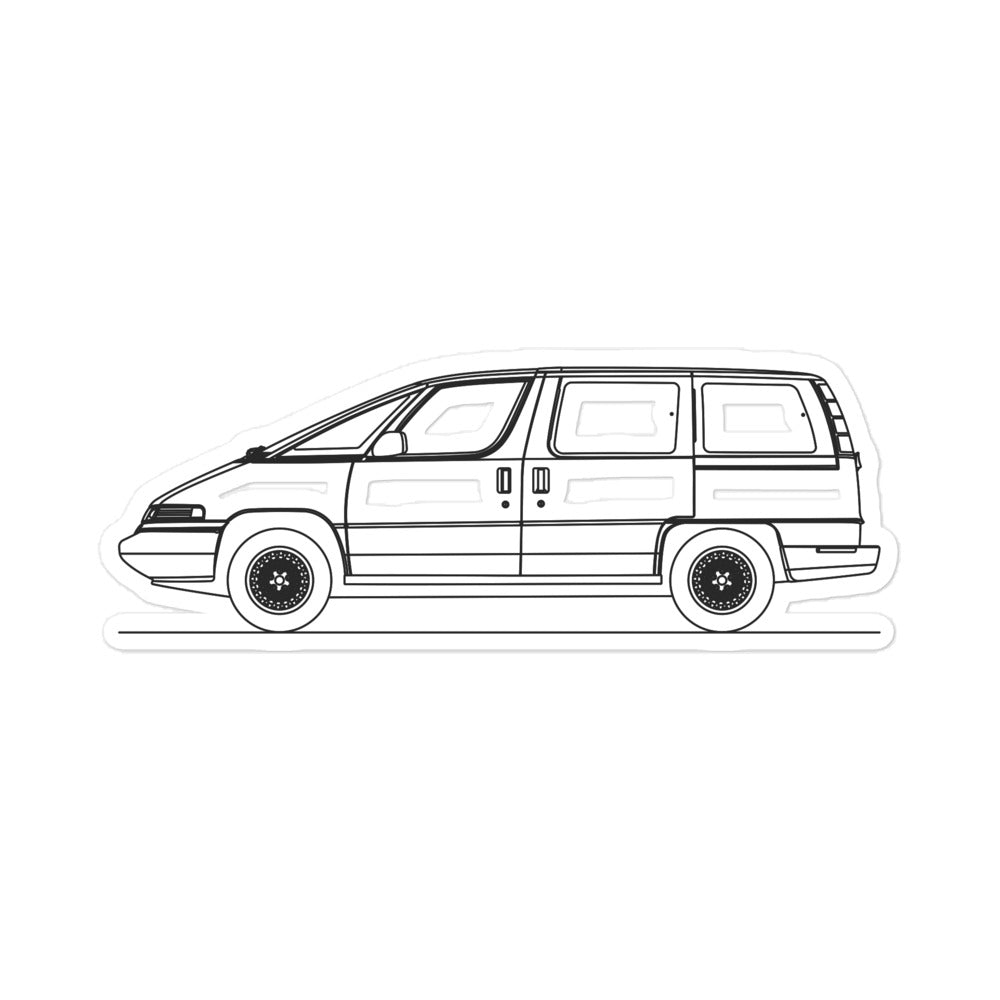 Oldsmobile Silhouette Outline sticker on display