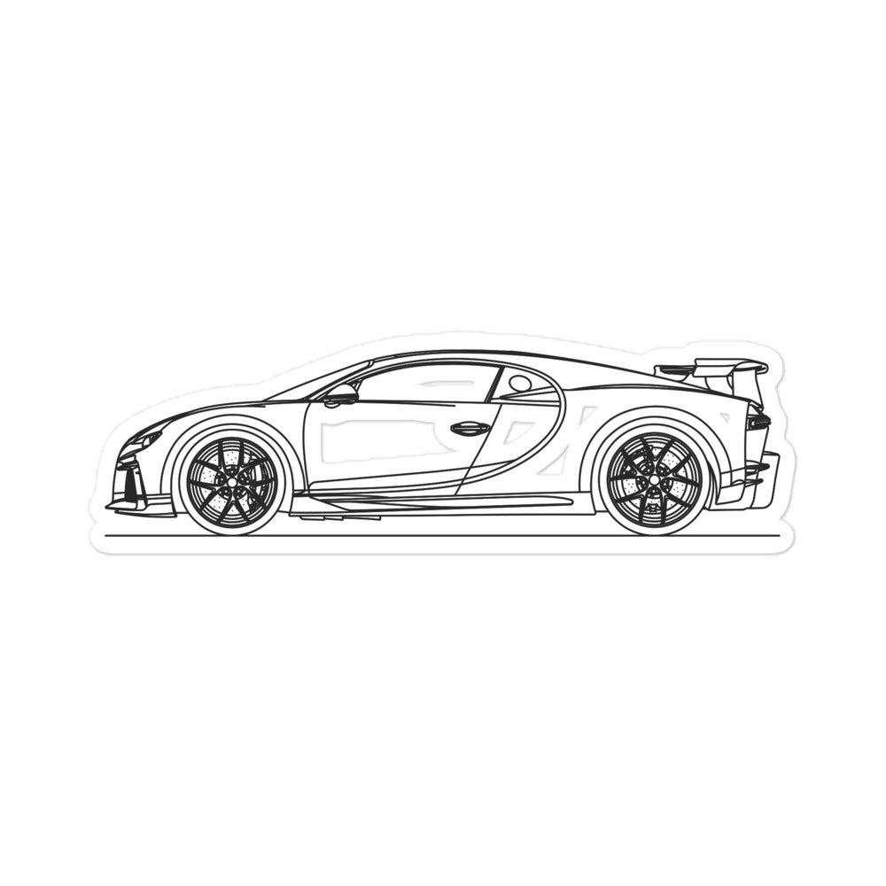 Bugatti Chiron Pur Sport Silhouette sticker design