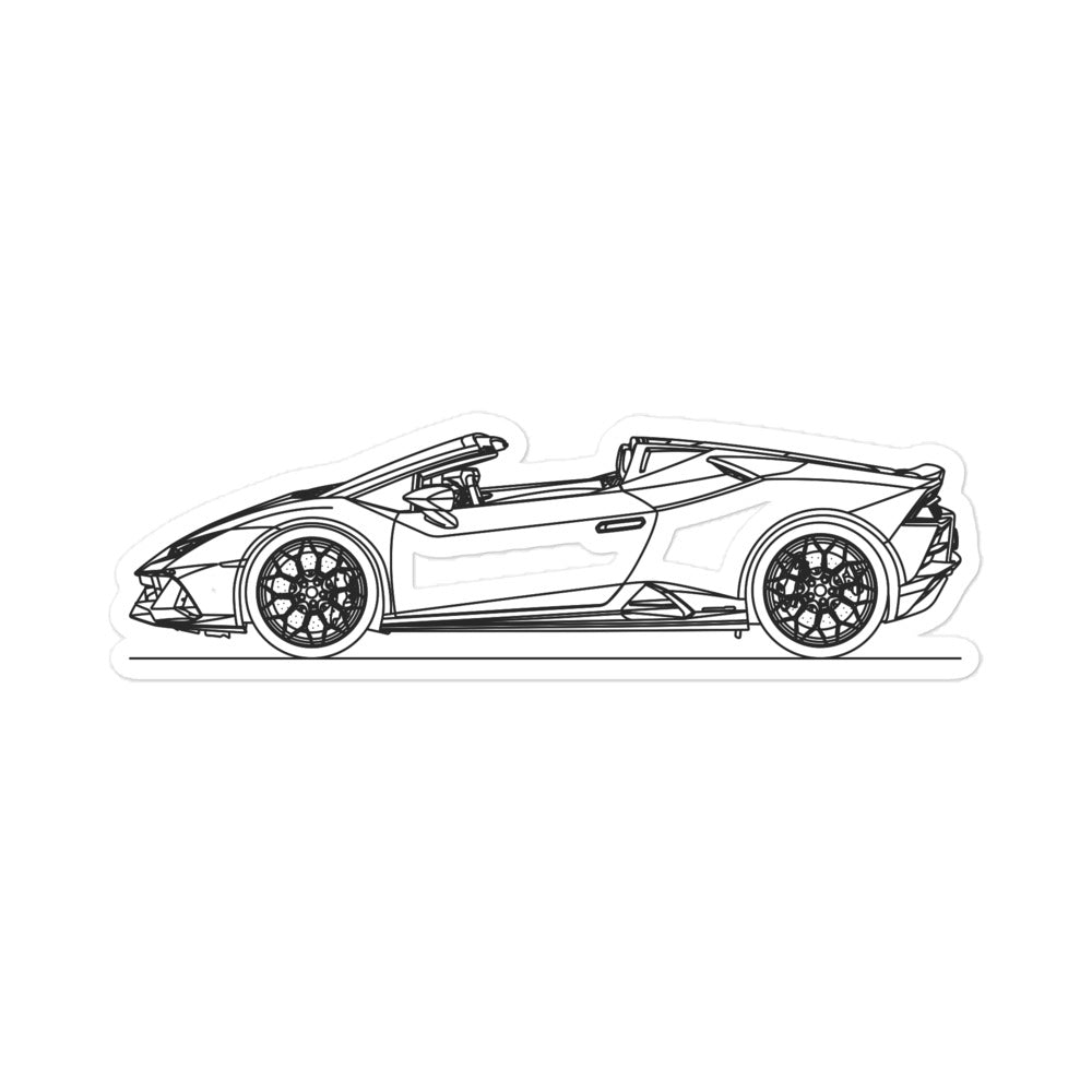 Lamborghini Huracán EVO Spyder Outline sticker design