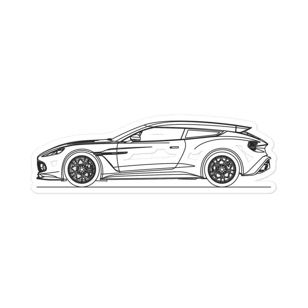 Aston Martin Vanquish Zagato Shooting Brake Outline sticker design