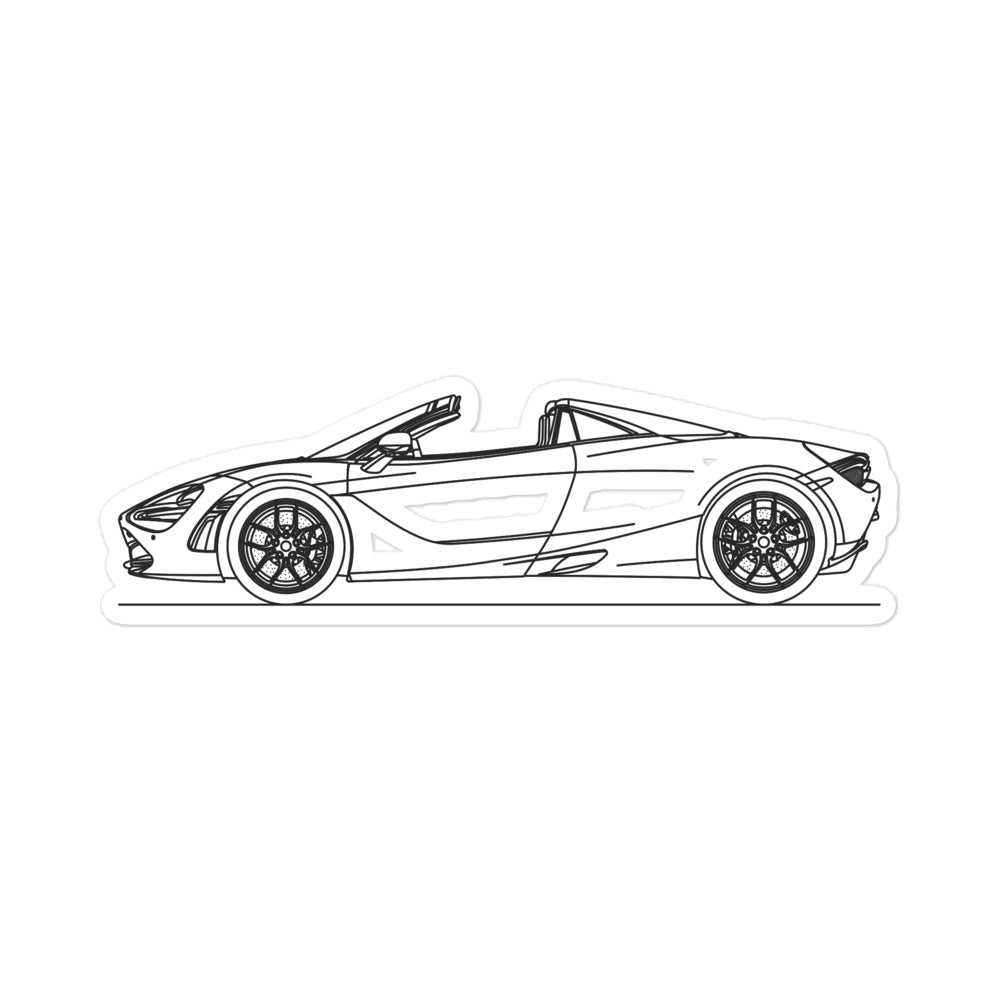 McLaren 720S Spider Silhouette sticker on wall