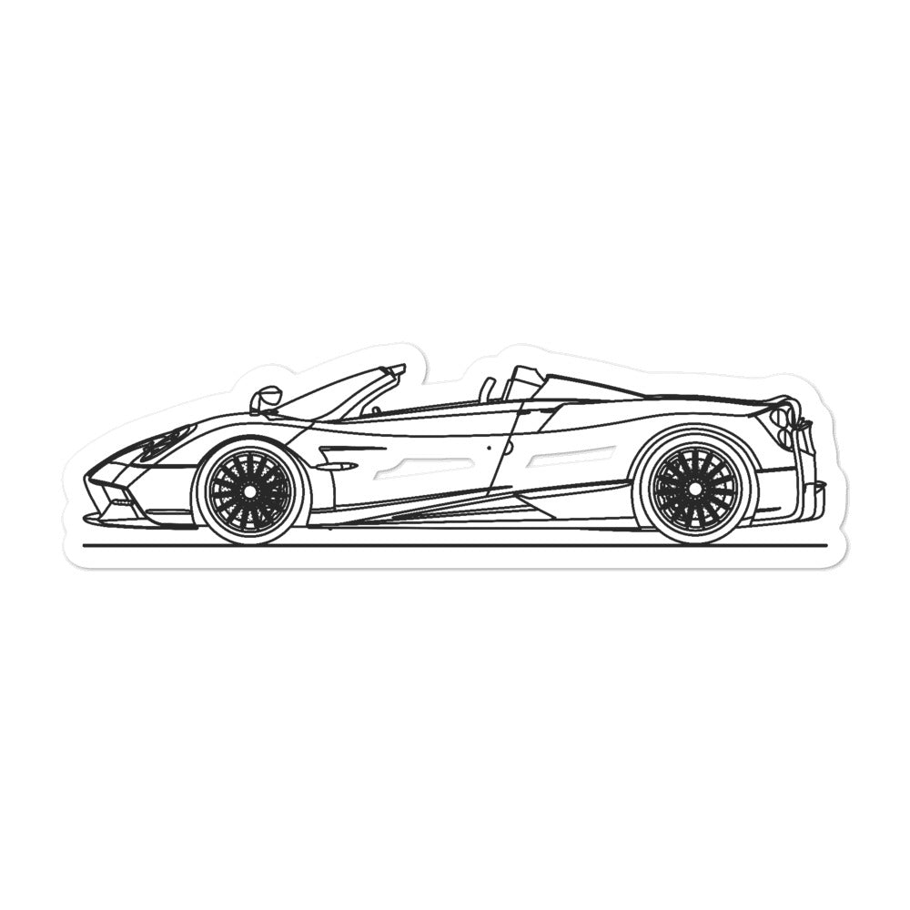 Pagani Huayra BC Roadster Outline sticker design