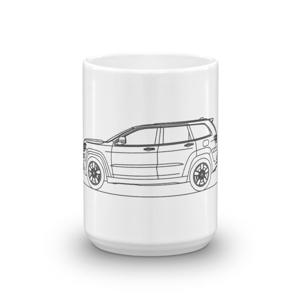 Jeep Grand Cherokee SRT8 mug on display