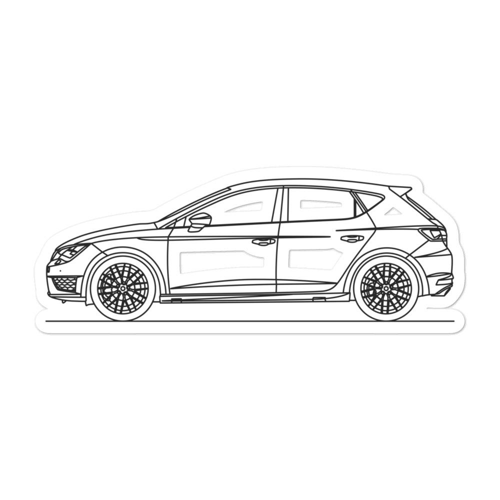 Seat Leon Cupra 290 Outline sticker on car