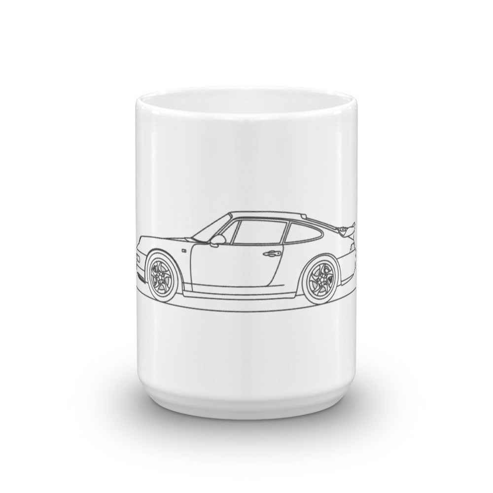 Porsche 911 993 Turbo mug on display