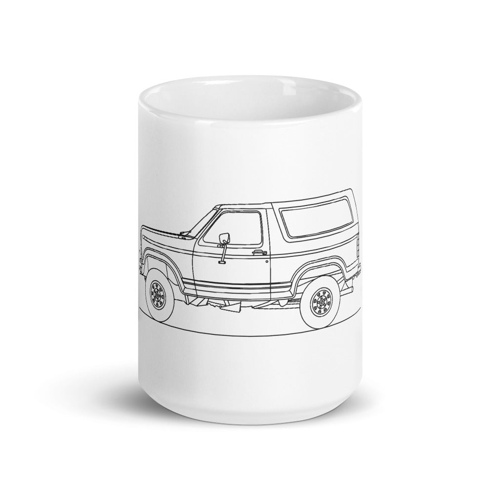 Ford Bronco 2nd Gen Mug on a table