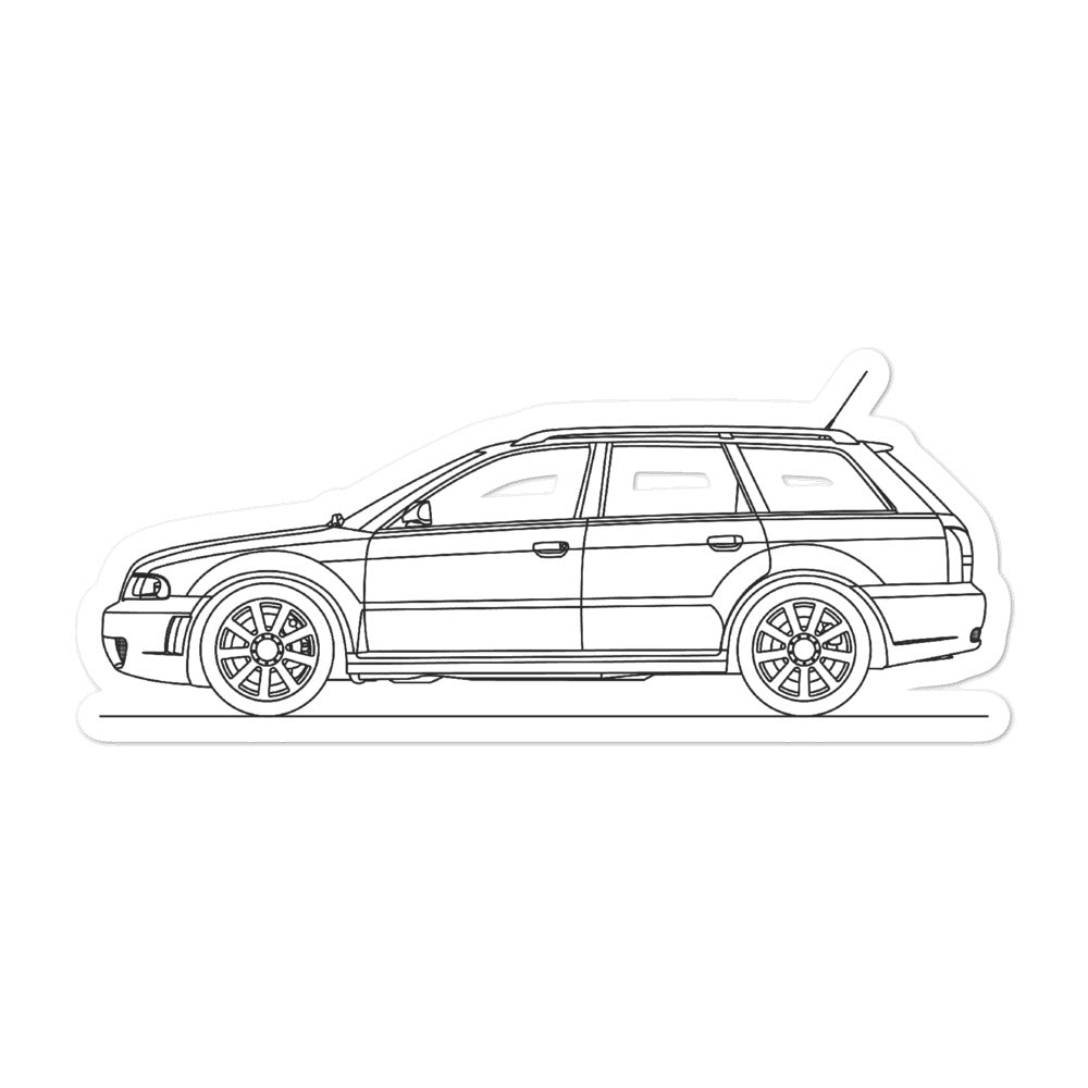 Audi B5 RS4 Avant Outline sticker on laptop