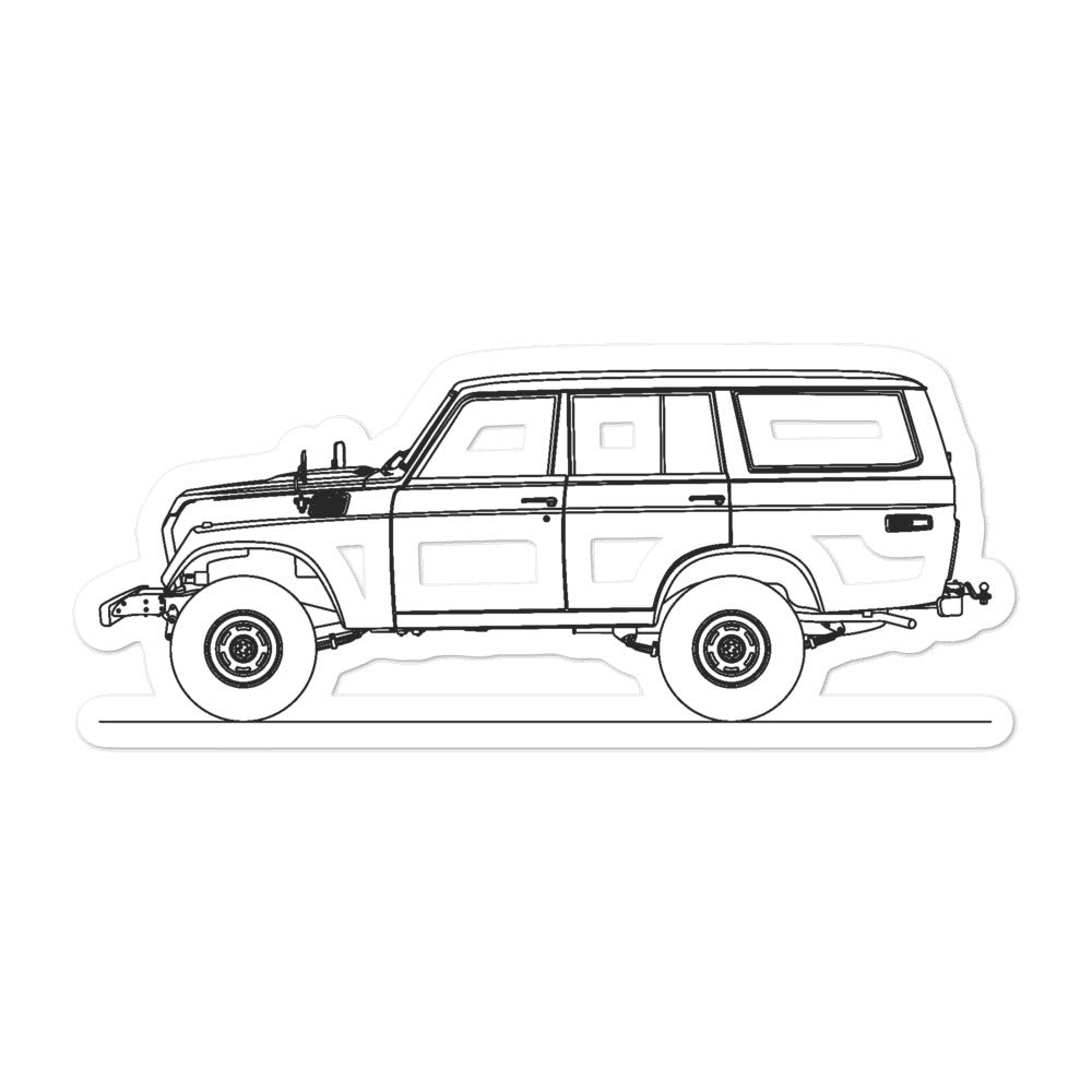 Toyota Land Cruiser J50 Outline sticker design