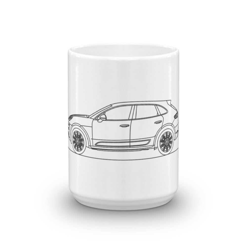 Porsche Macan Turbo 95B mug design.