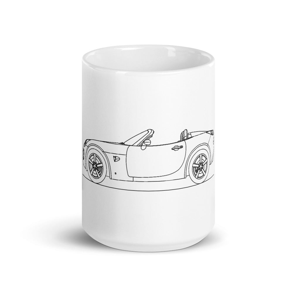 Pontiac Solstice mug with sleek design features