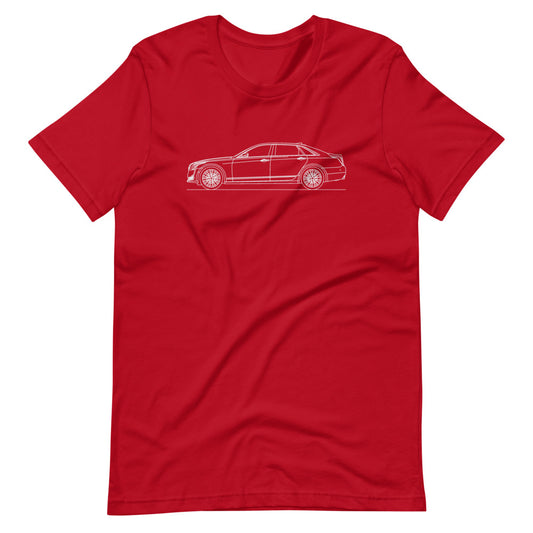 Cadillac CT6 silhouette graphic on a t-shirt