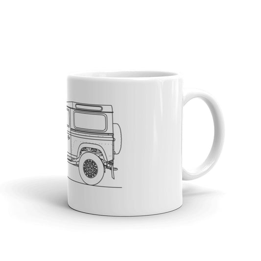 Land Rover Defender mug in 15oz size.