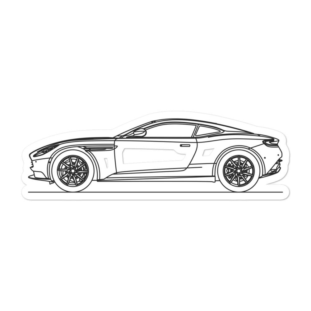 Aston Martin DB11 Outline sticker on display