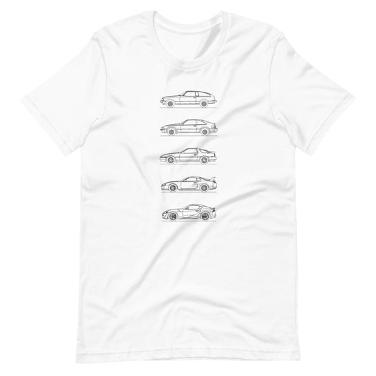 Toyota Supra Evolution T-shirt design displayed.