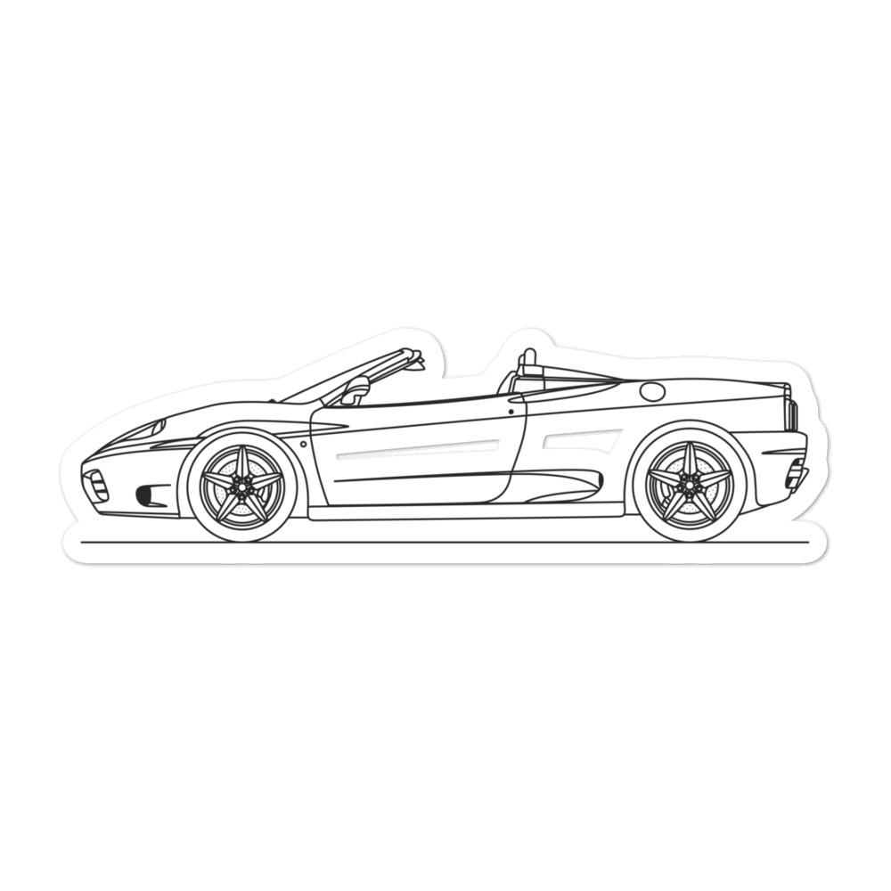 Ferrari 360 Spider Silhouette decal on wall