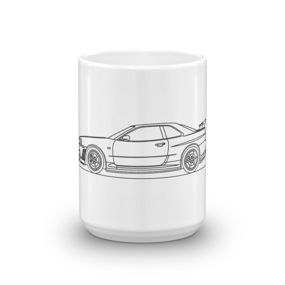 Nissan R34 GT-R mug with stylish design