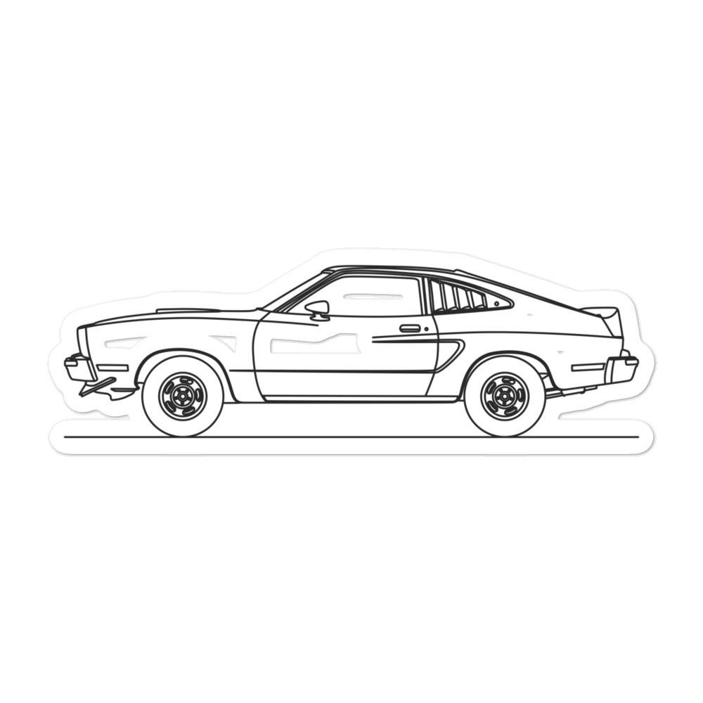 Ford Mustang Cobra Outline sticker on a laptop