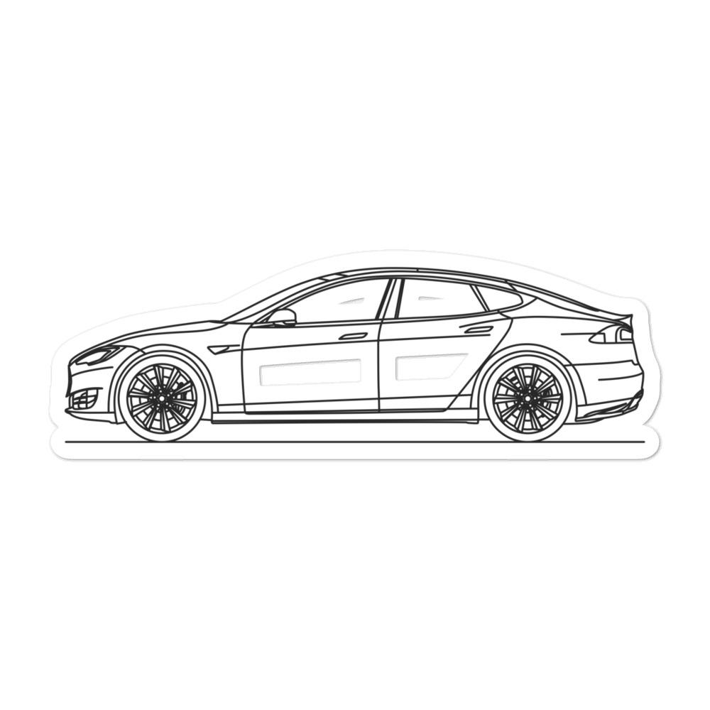 Tesla Model S Sticker Artlines Design