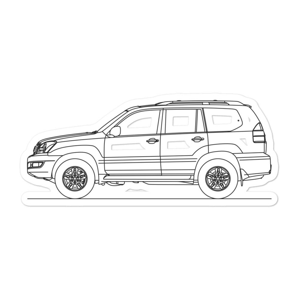 Lexus GX 470 Outline sticker on a surface