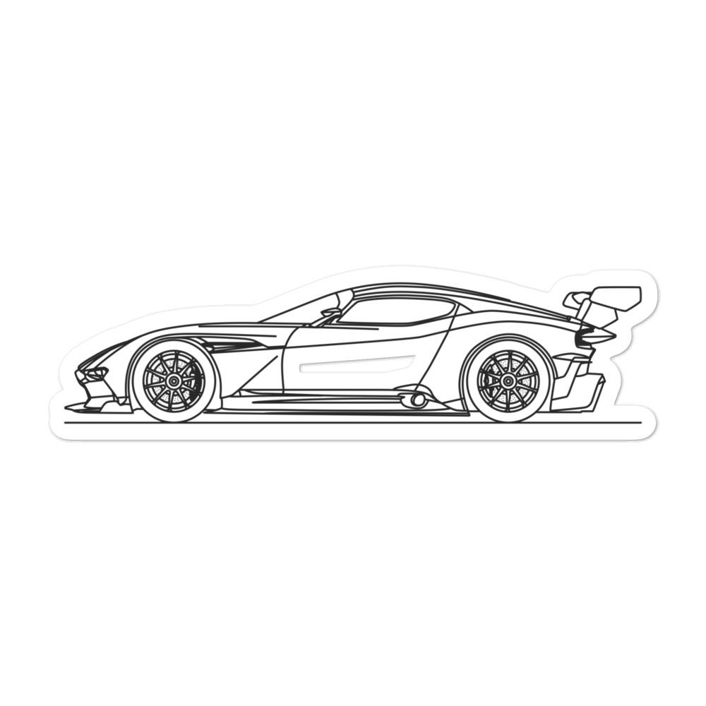 Aston Martin Vulcan Outline sticker on a surface
