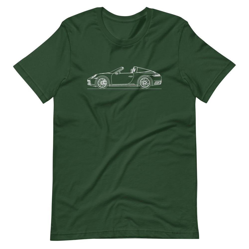 Porsche 911 992 Targa 4 T-shirt Forest
