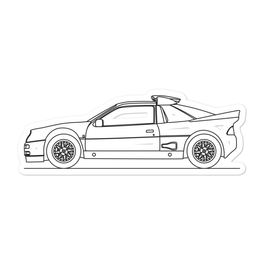 Ford RS200 Silhouette sticker on a laptop