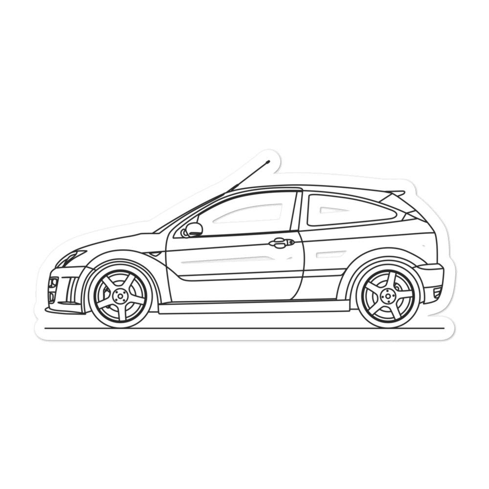 Ford Focus RS 1st Gen Silhouette sticker design