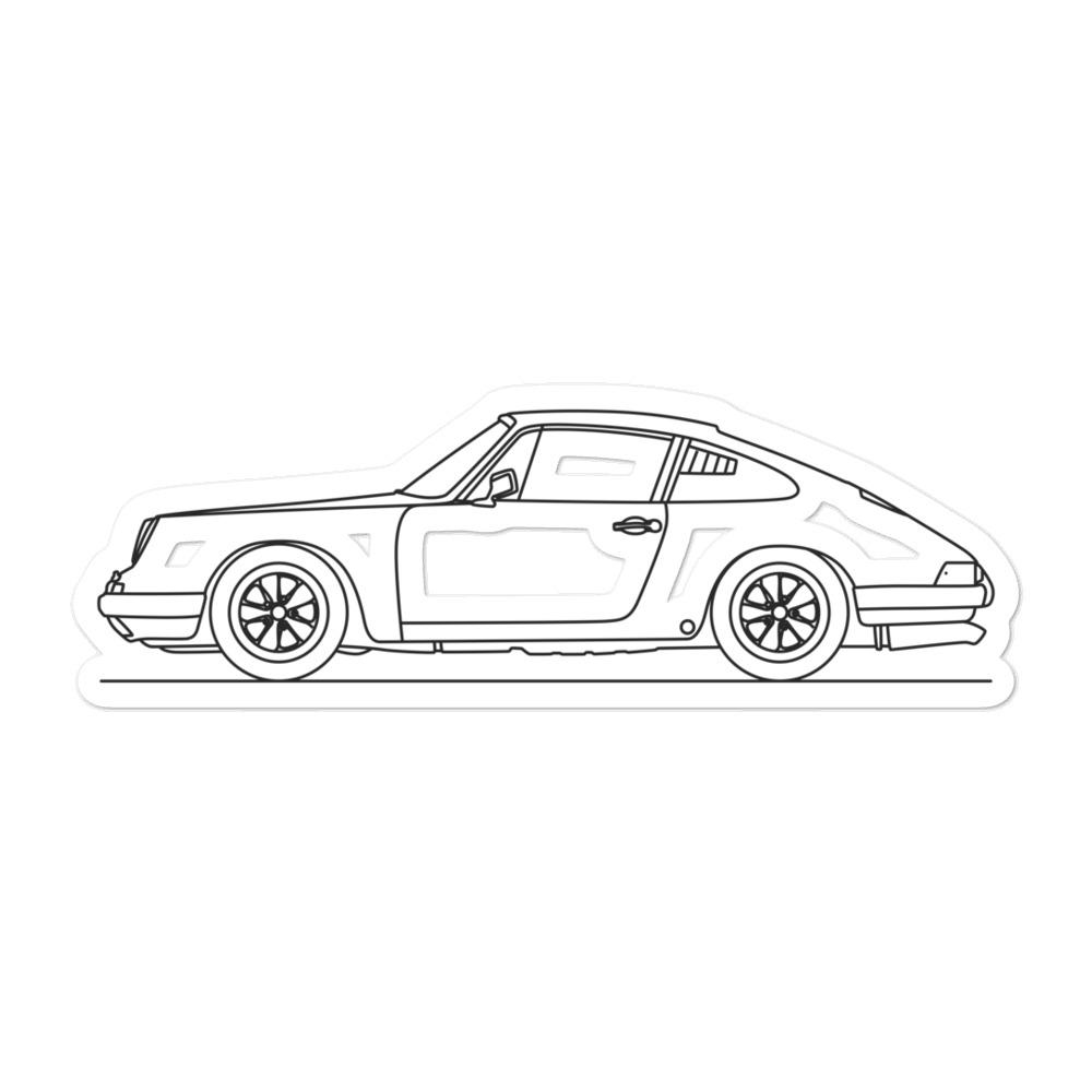Porsche 911R Classic Outline sticker on surface