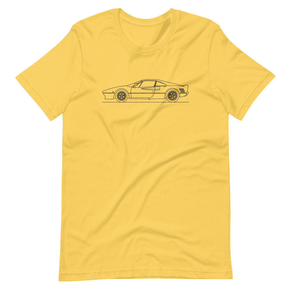Ferrari 288 GTO t-shirt displayed on a flat surface