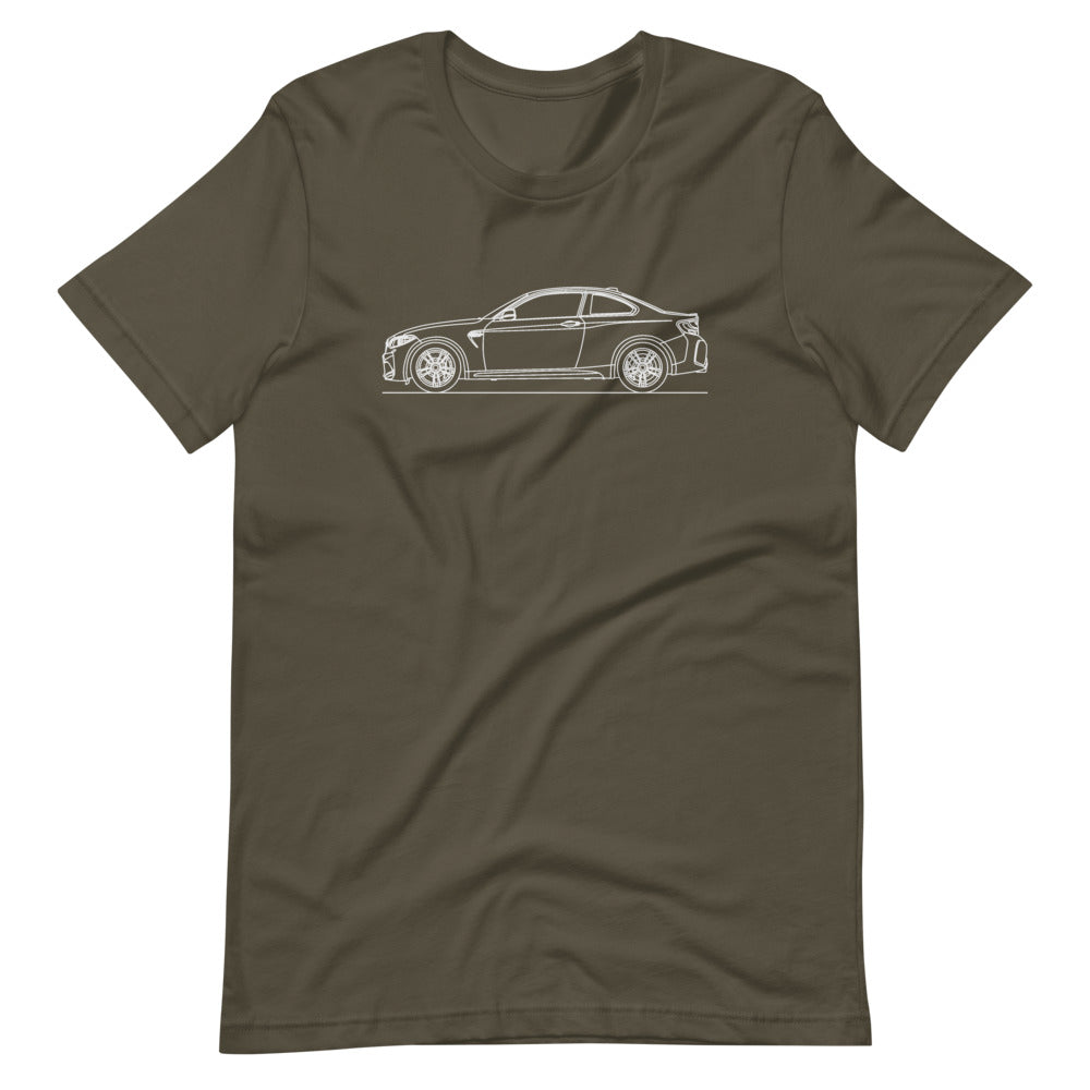 BMW F87 M2 T-shirt Army - Artlines Design