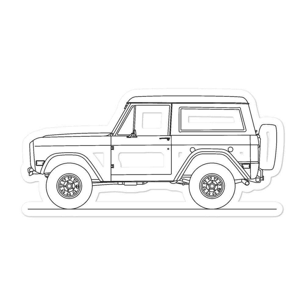 Ford Bronco 1st Gen Outline sticker design