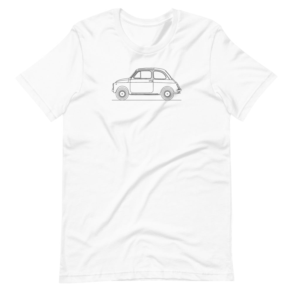 Fiat 500 Classic Silhouette vintage car t-shirt