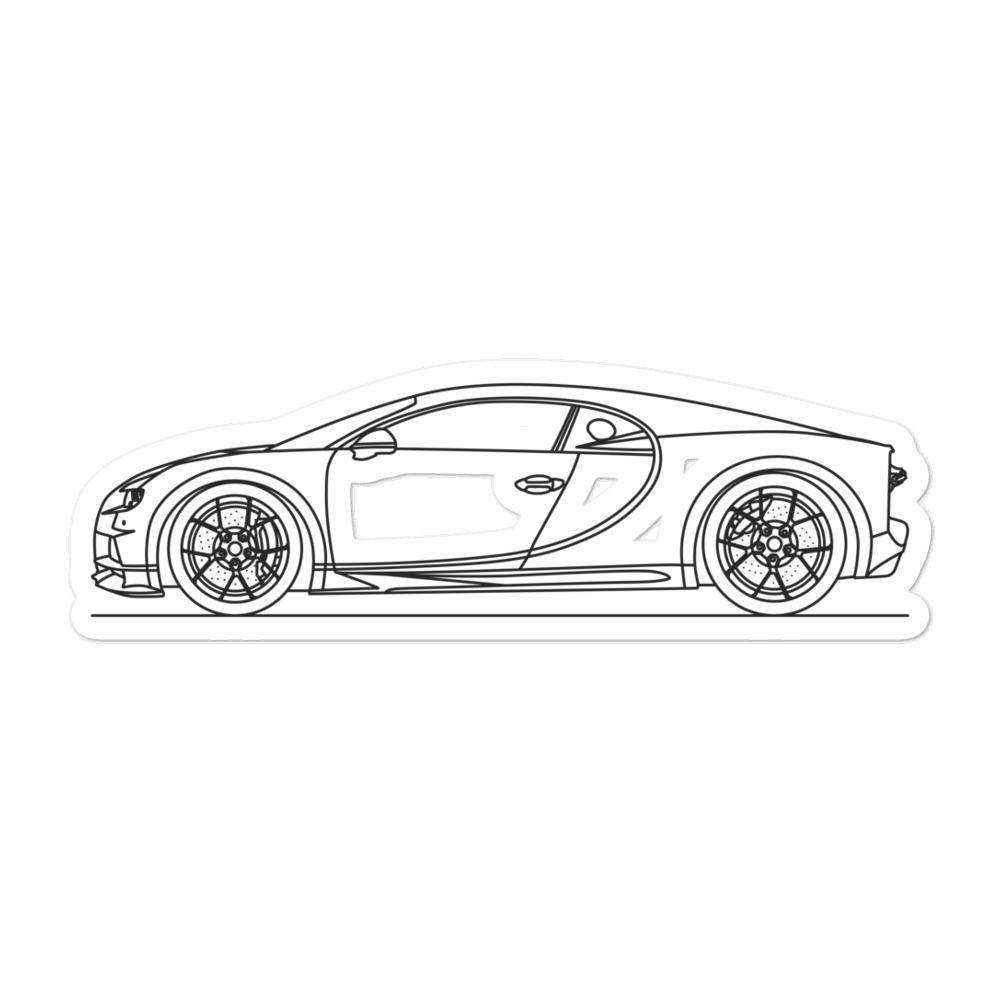 Bugatti Chiron Silhouette sticker on wall