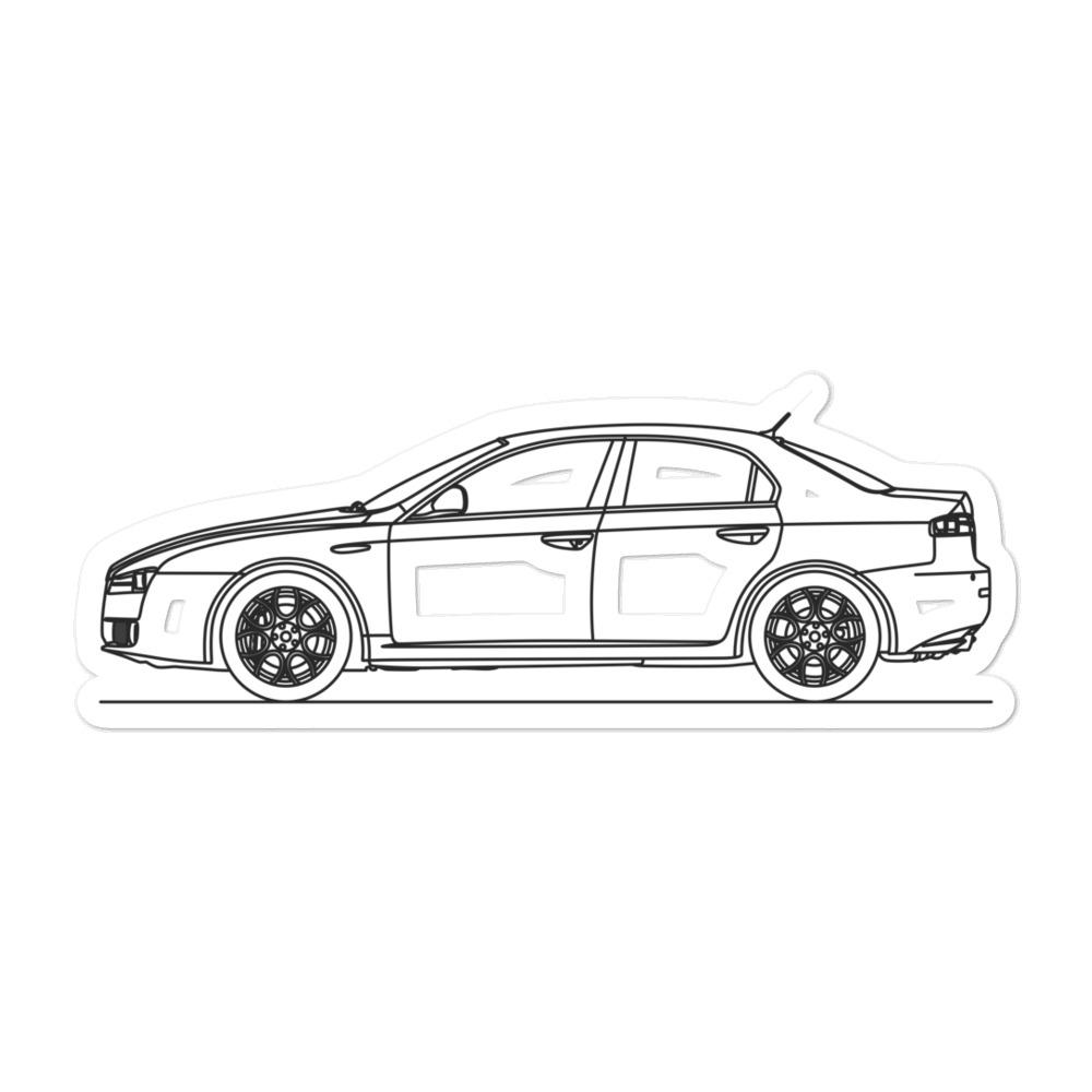 Autocollants Logo Alfa Romeo 159 - 2 Pièces, Alliage Aluminium, Déco Latérale, Facile à Poser