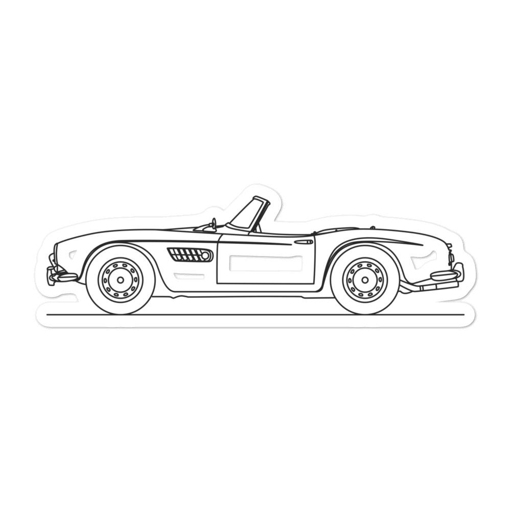 BMW 507 outline sticker on a stylish background