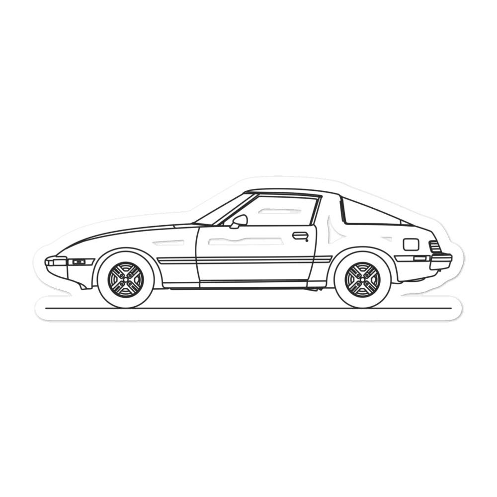 Mazda RX-7 FB Outline sticker on a surface