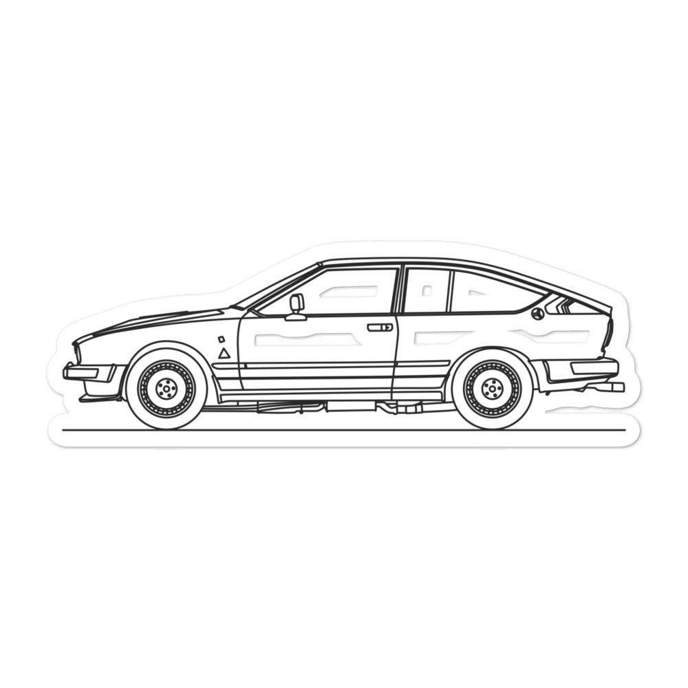 Alfa Romeo GTV6 silhouette poster on wall